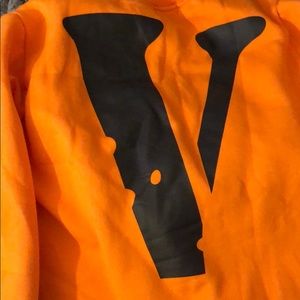 Orange crew neck sweater